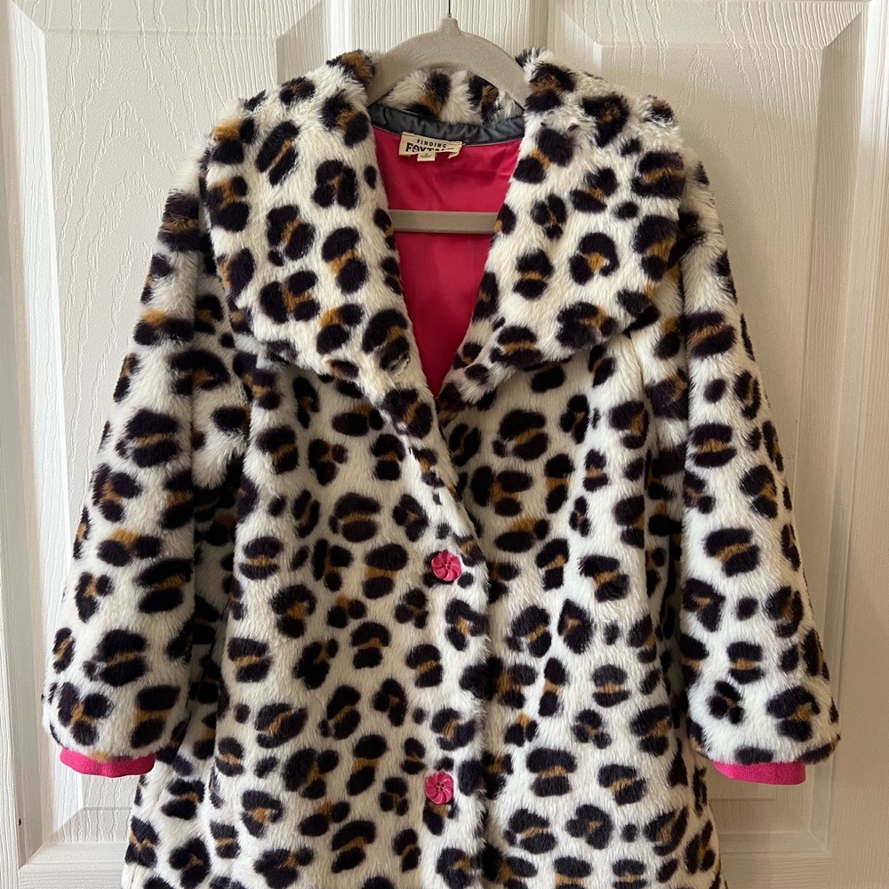 Stylish Leopard Print Kids Coat